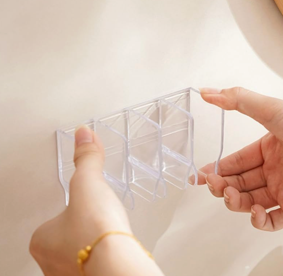 Toiletries Clips Self Adhesive Wall Mounted Rack