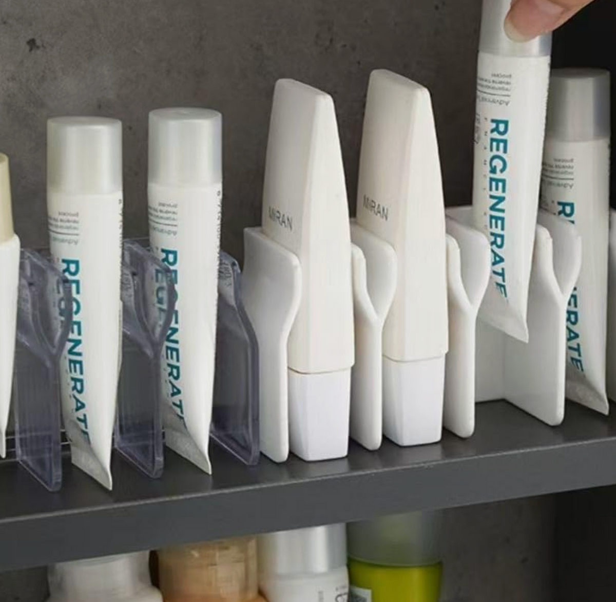 Toiletries Clips Self Adhesive Wall Mounted Rack