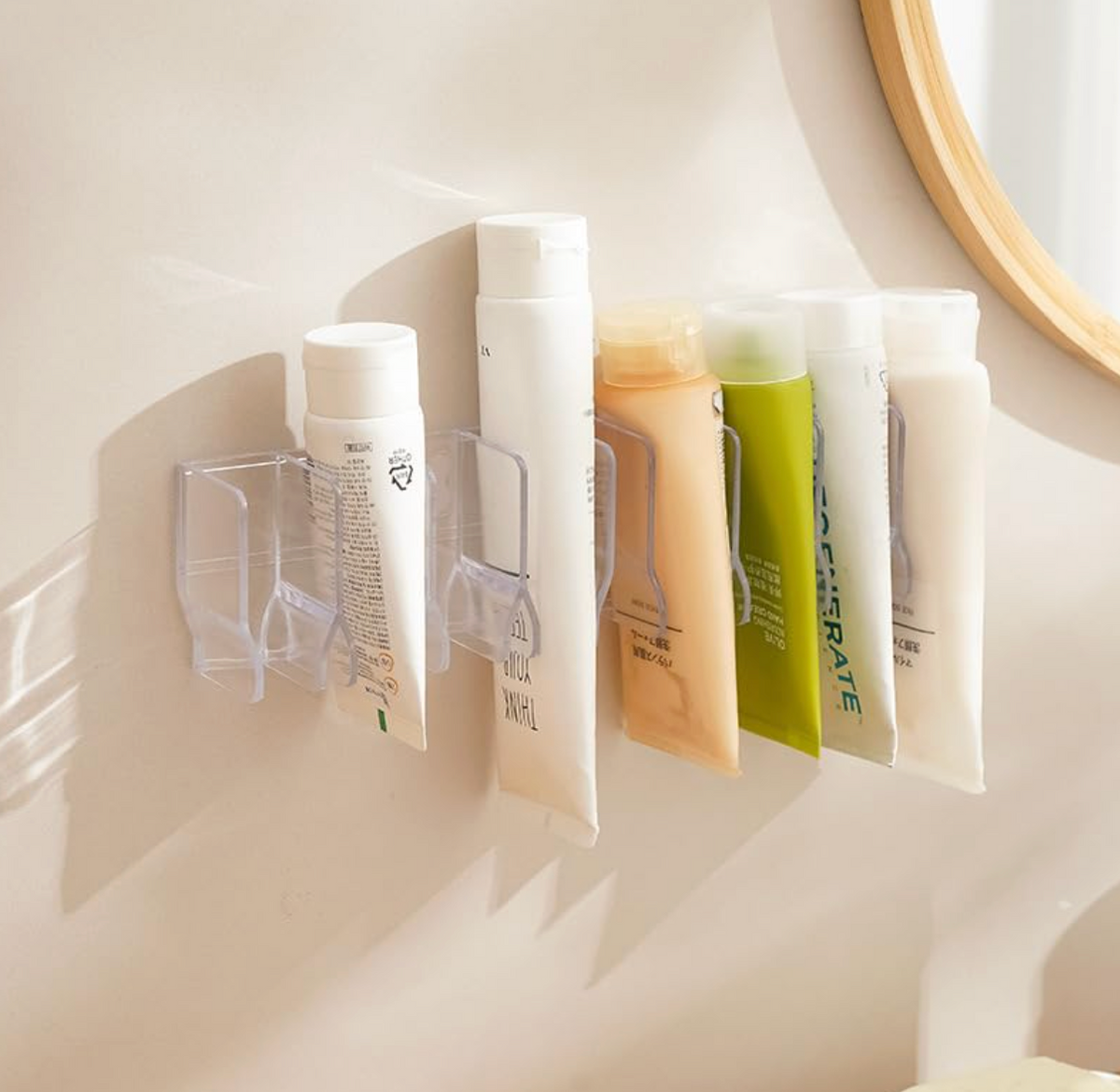 Toiletries Clips Self Adhesive Wall Mounted Rack